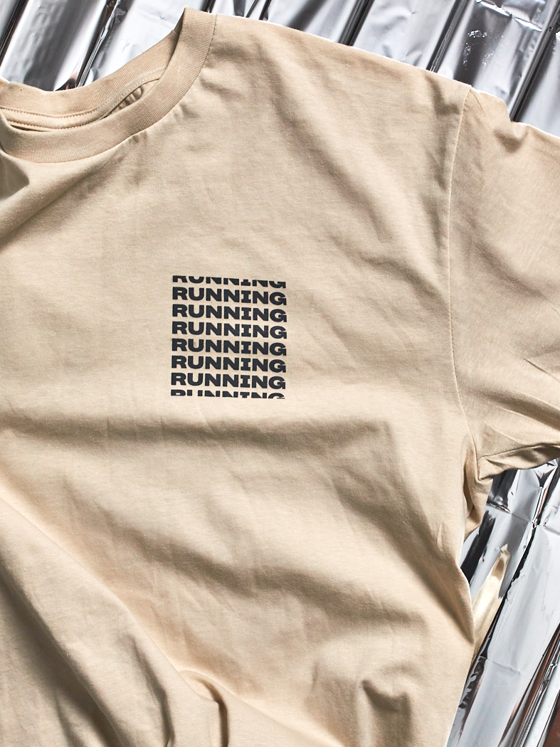 RUNNING RUNNING TSHIRT // SAND STEEL